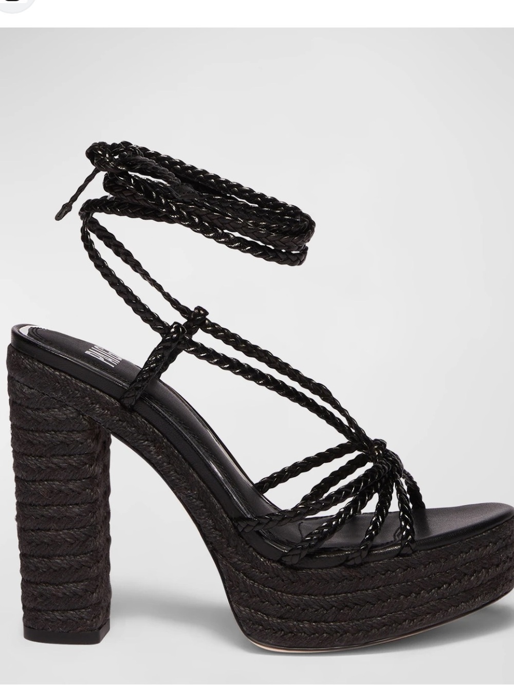 PAIGE Carson Braided Platform Sandals in Black